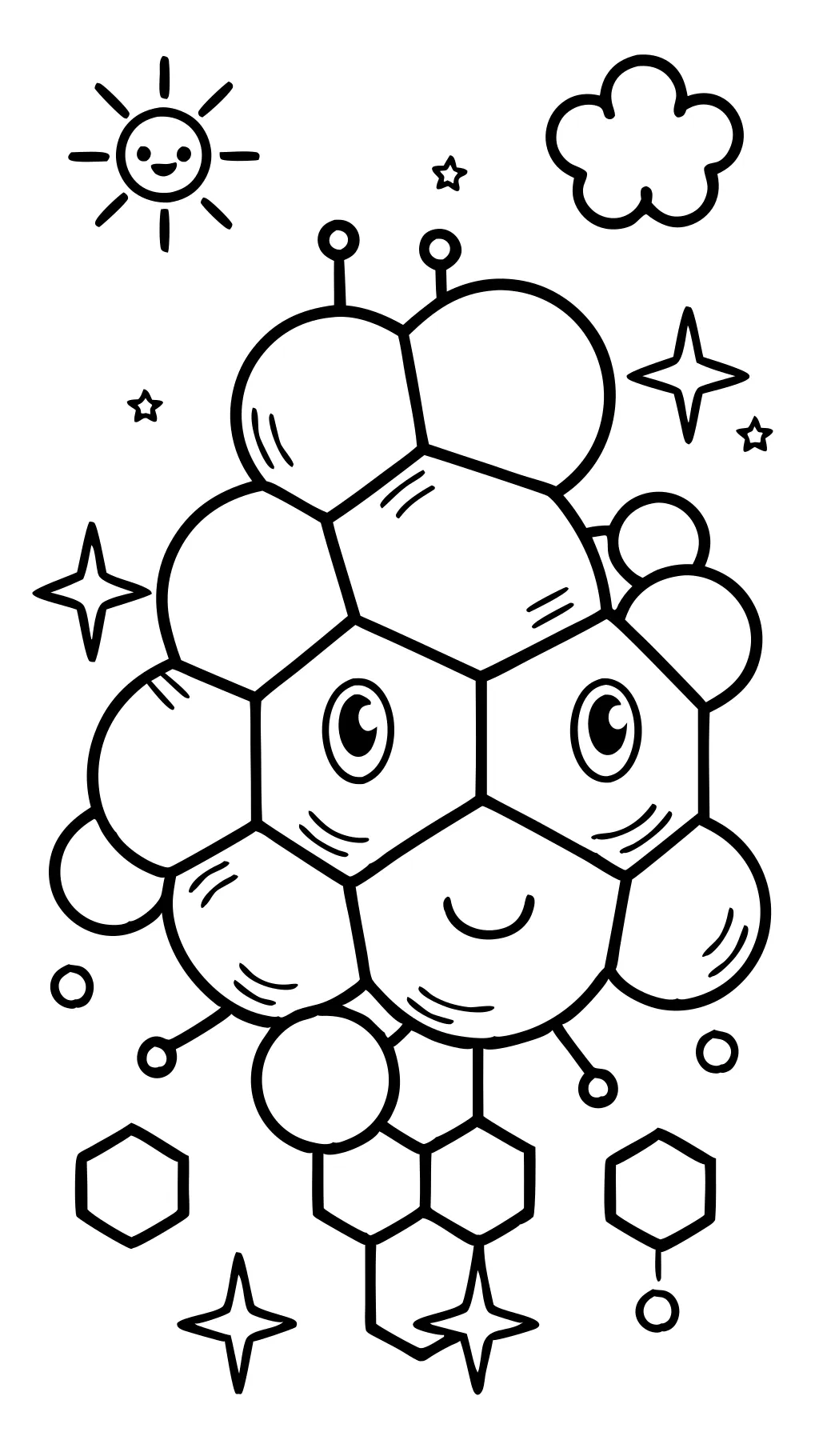 seratonin molecule coloring page